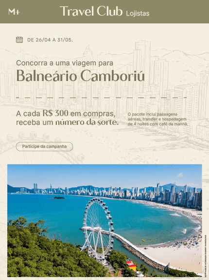Promoção Concorra a viagem para BC